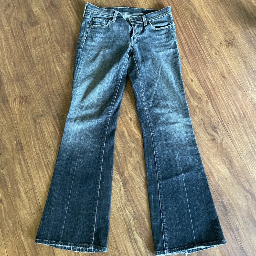 Citizen of humanity Ingrid flare black washed jeans size 27- inseam 32